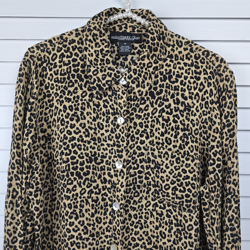 Monterey Bay ButtonDown Leopard Print Shirt